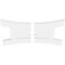 Ekena Millwork Haven Architectural Grade PVC Ceiling Medallion, 40"W x 26 5/8"H x 3"ID x 8 3/4"C x 1"P, Two-Piece CMP40X26HN2-03000 - alternate 2